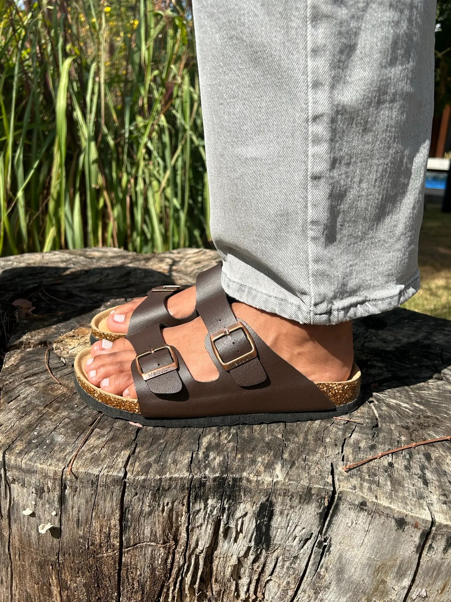 Maibulun Leather Sandal - Brown