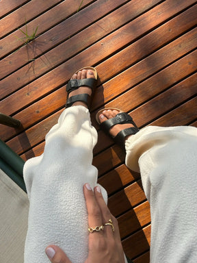 Maibulun Leather Sandal - Black