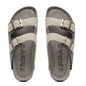 Maibulun Suede Sandal - Grey and Cream