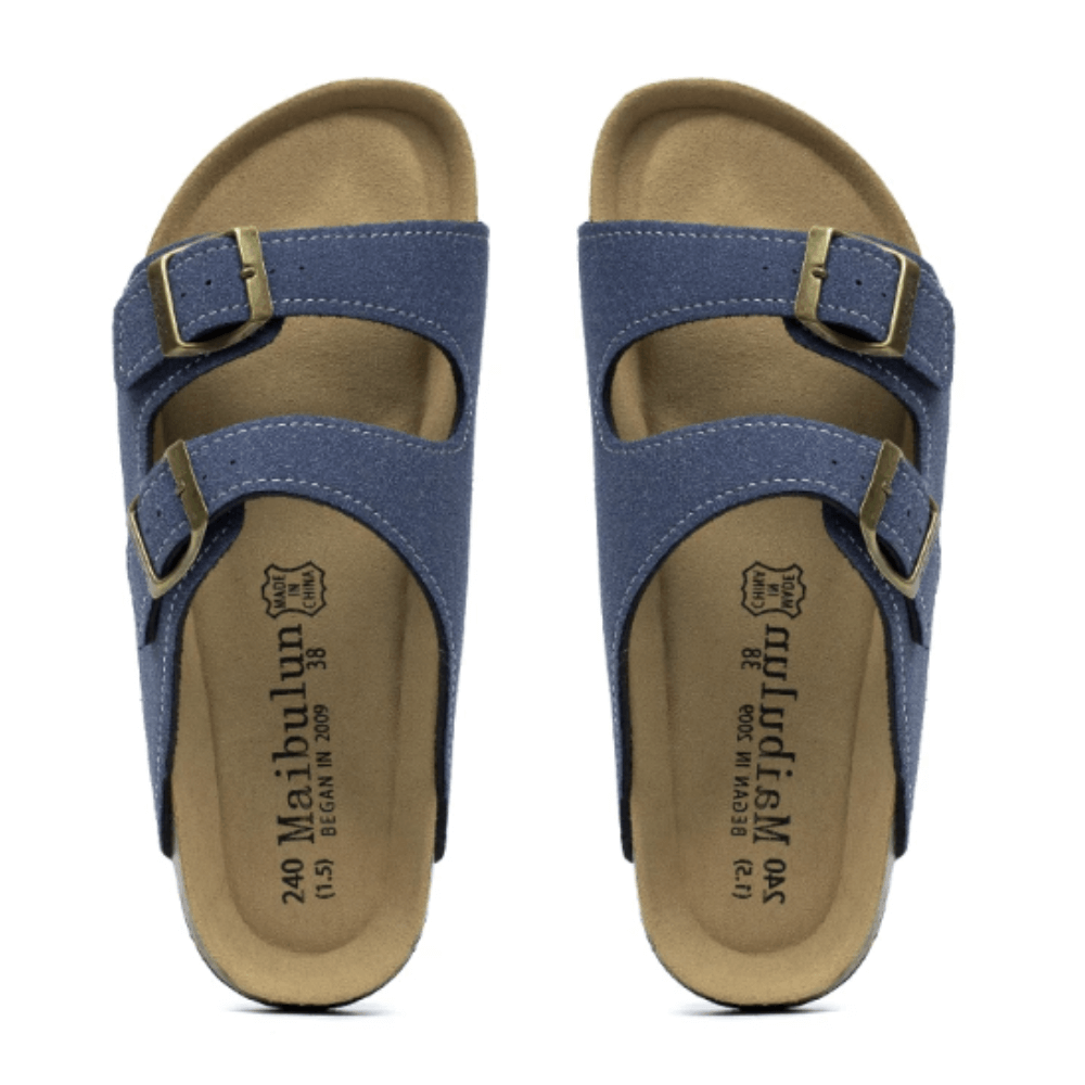Maibulun Suede Sandal - Blue