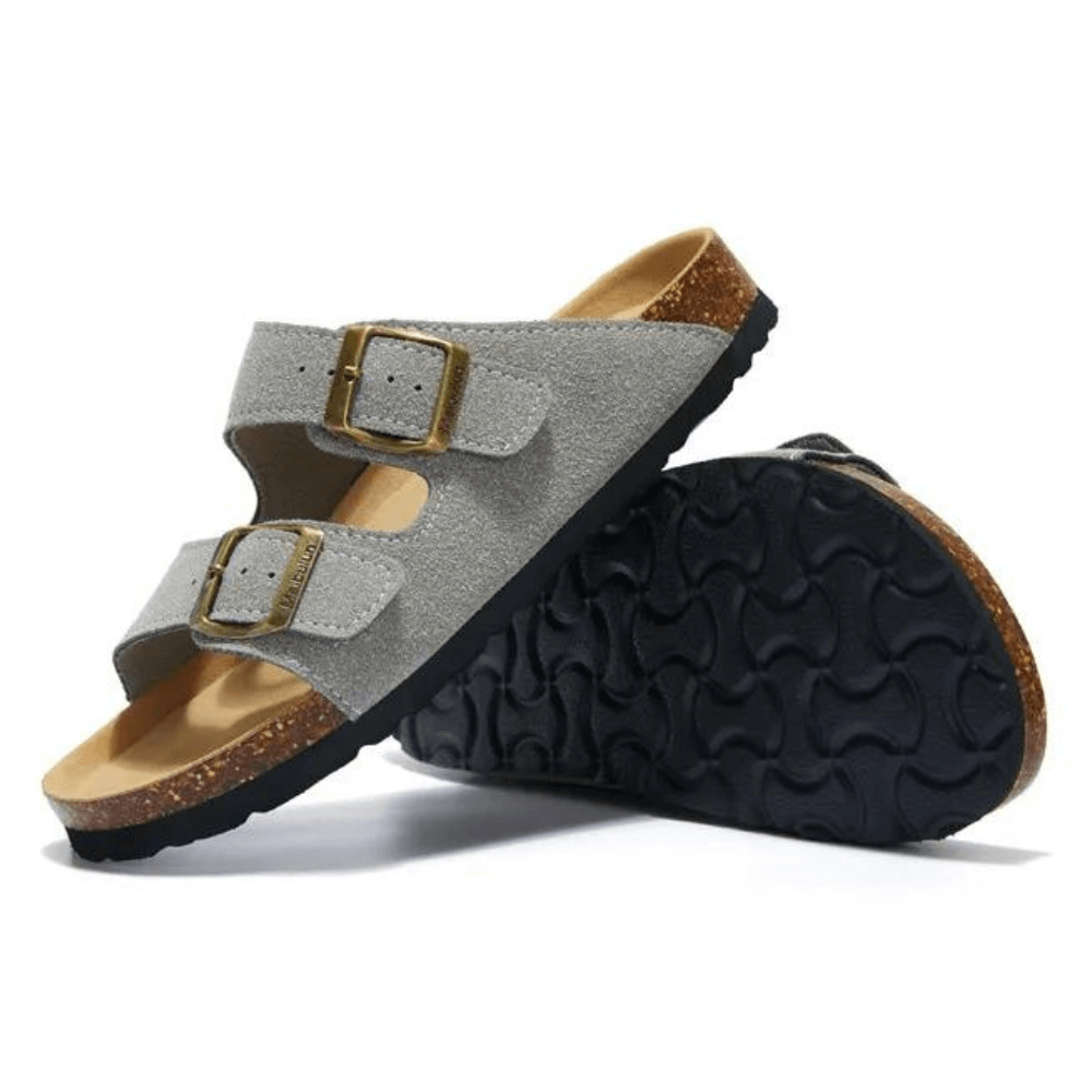 Maibulun Suede Sandal - Light Grey