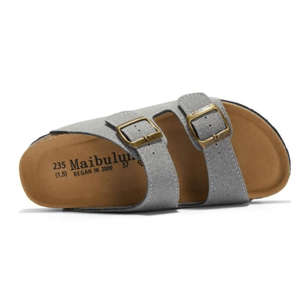 Maibulun Suede Sandal - Light Grey