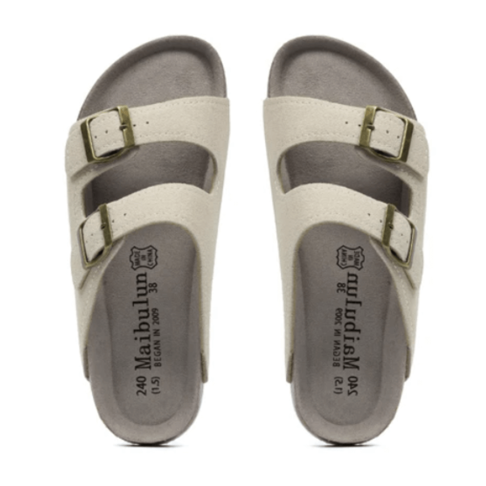 Maibulun Suede Sandal - Cream