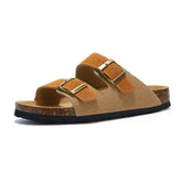 Maibulun Suede Sandal - Light Brown and Caramel