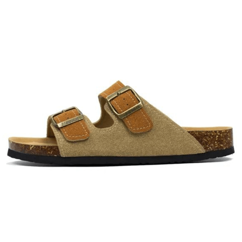 Maibulun Suede Sandal - Light Brown and Caramel