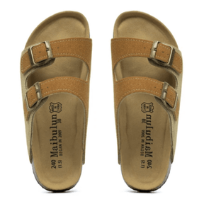Maibulun Suede Sandal - Light Brown and Caramel
