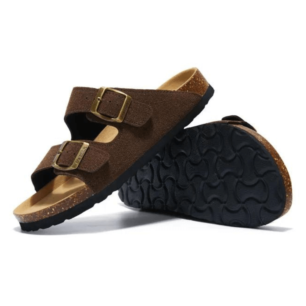 Maibulun Suede Sandal - Dark Brown