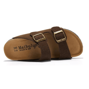 Maibulun Suede Sandal - Dark Brown
