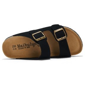 Maibulun Suede Sandal - Black