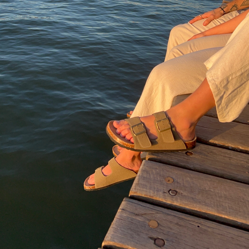 Maibulun Suede Sandal - Army Green