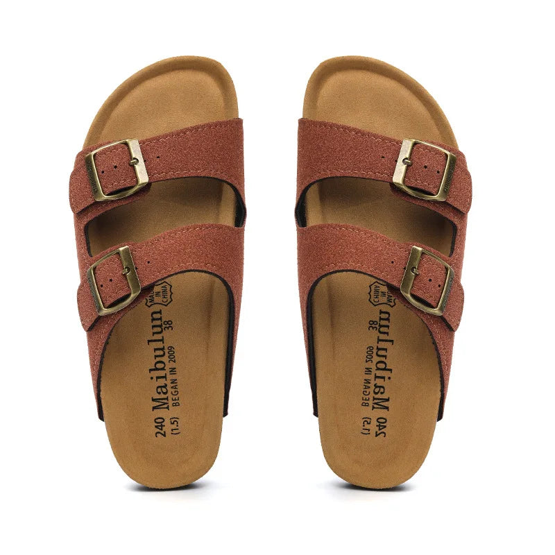 Maibulun Suede Sandal - Bordeaux