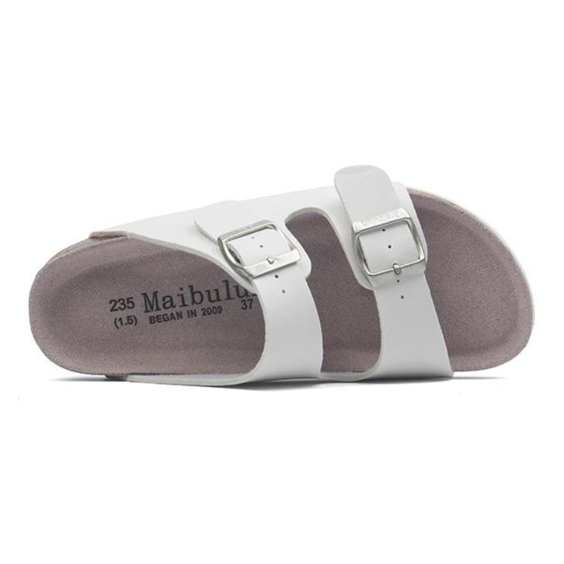 Maibulun Leather Sandal - White