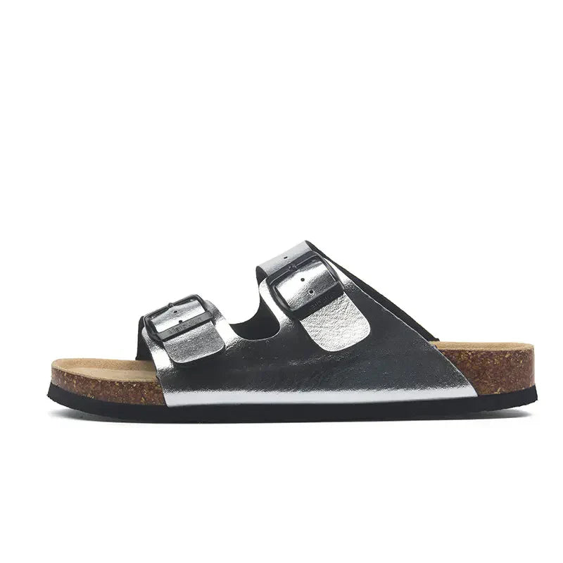 Maibulun Leather Sandal - Silver