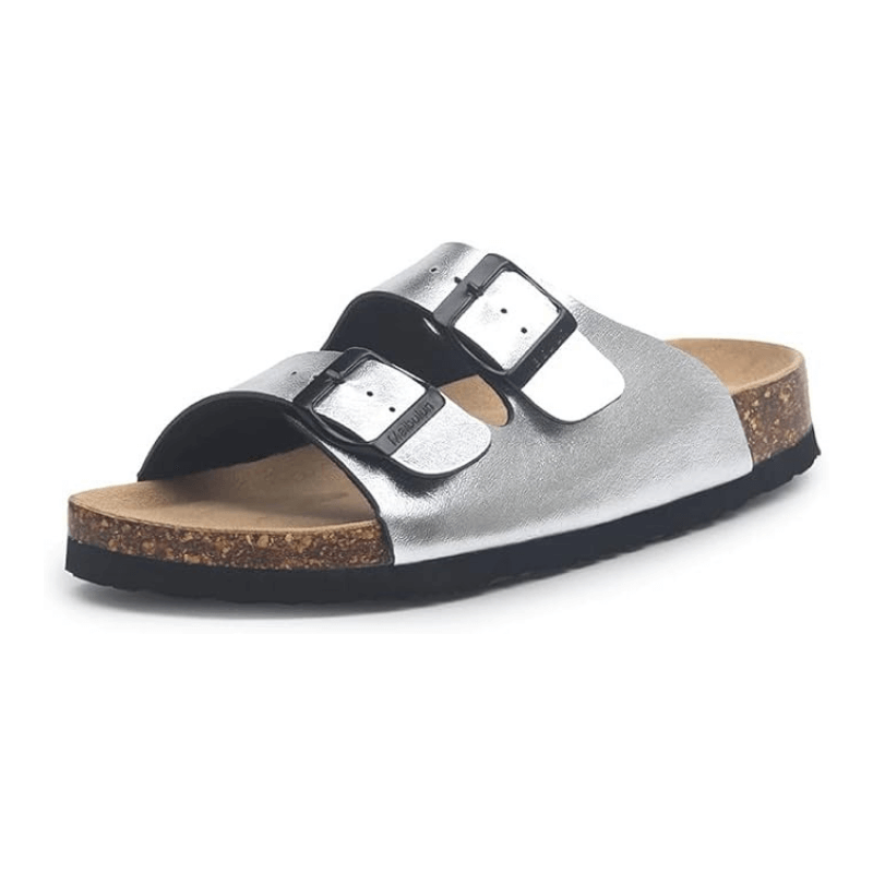 Maibulun Leather Sandal - Silver