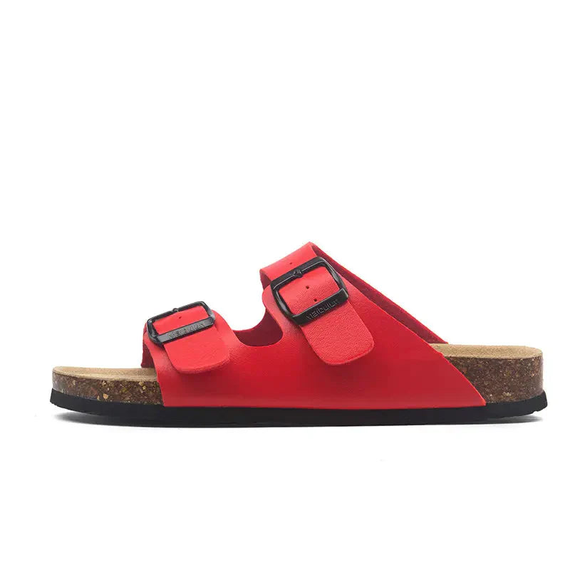 Maibulun Leather Sandal - Red